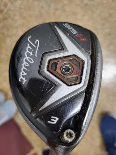 Used Men's Titleist Right Handed 915H Hybrid Stiff Flex 3H