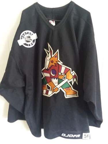 Phoenix Coyotes worn Erik Westrum #56 Jofa black practice jersey size 56 (everything sewn on) '00-02