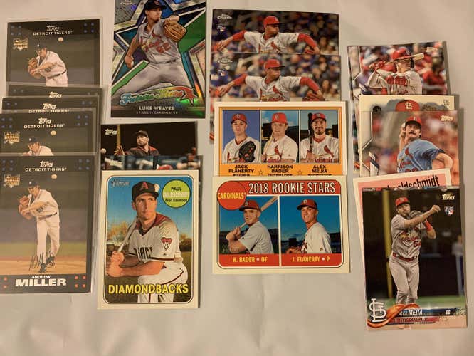 St. Louis Cardinals Goldschimdt, Rookie Lot Jordan Hicks, Andrew Miller Lot and More