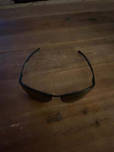 Used Polarized Black Oakley Conductor 8 Sunglasses