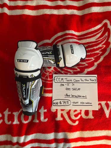 NEW JR CCM Tacks Pro Classic Shin Pads 12"
