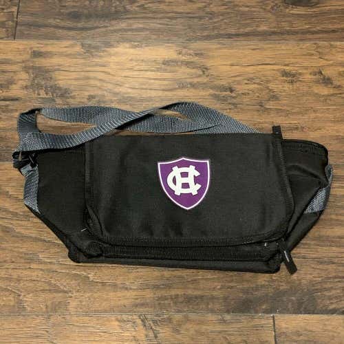 Holy Cross Crusaders NCAA Black Shield Logo Insulated Lunch bag With Strap