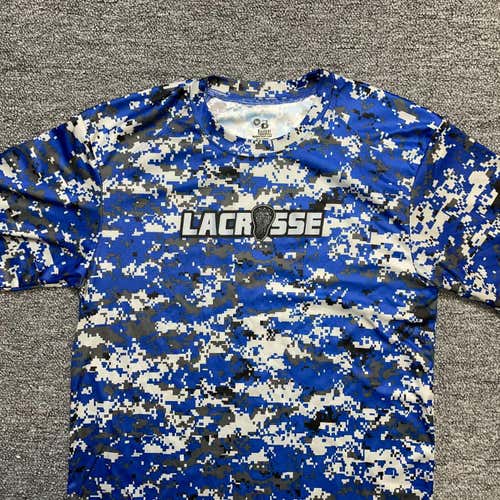 Blue Lacrosse Digital Camo Shirt Size Medium