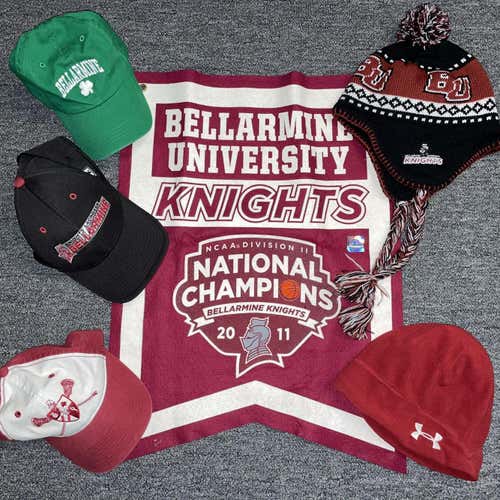 Lot Of 5 Bellarmine University Hats And Free Banner
