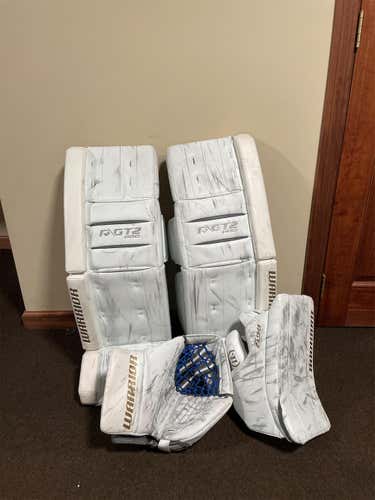 White Senior 32" +2 Regular Ritual GT2 Pro Pro Stock Goalie Full Set
