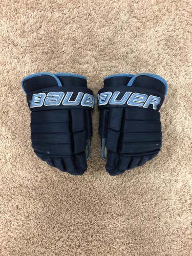 Blue Senior Bauer Pro Team 14" Pro Stock Gloves