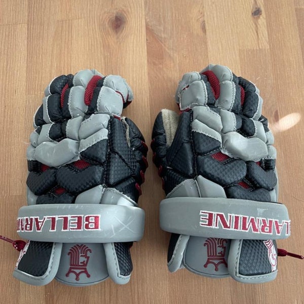 Gray Used Bellarmine Univ. Brine Triumph II Lacrosse Gloves 13"