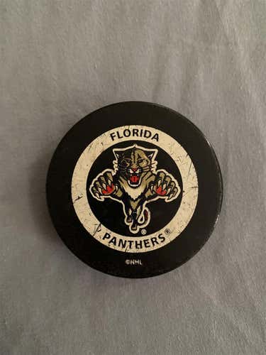Florida Panthers Vintage Game Used Hockey Puck