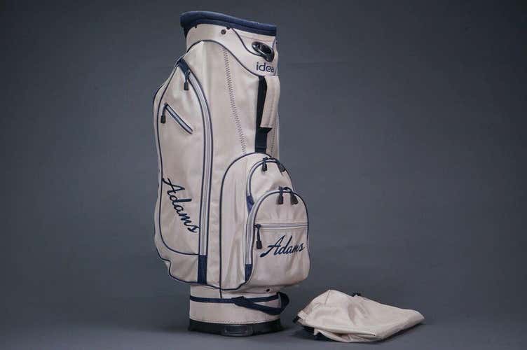 ADAMS IDEA 14-WAY DIVIDER GOLF CART BAG, CREAM WHITE BLUE ~ L@@K!!