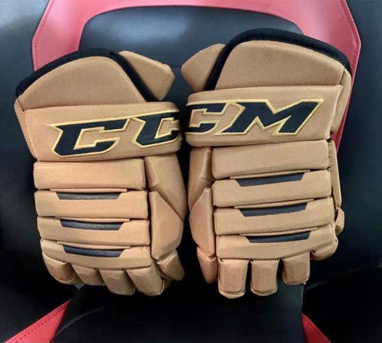 TAN CCM 14" HOCKEY GLOVES