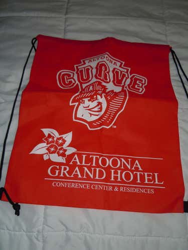 New ALTOONA CURVE TRAVEL STRING BAG-BACKPACK PITTSBURGH PIRATES MINOR LEAGUE TEAM