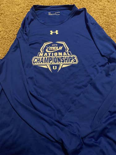 Blue Under armour National lacrosse championship shirt