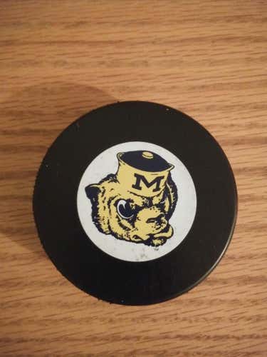 University Of Michigan Big Ten Official Game Puck College Hockey NCAA