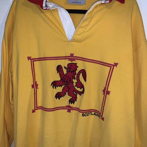 Yellow Adult Large Rugby Nations Scotland Polo