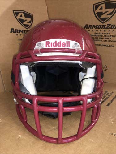 USED RIDDELL SPEED ADULT FOOTBALL HELMET - MEDIUM - PEARL CARDINAL
