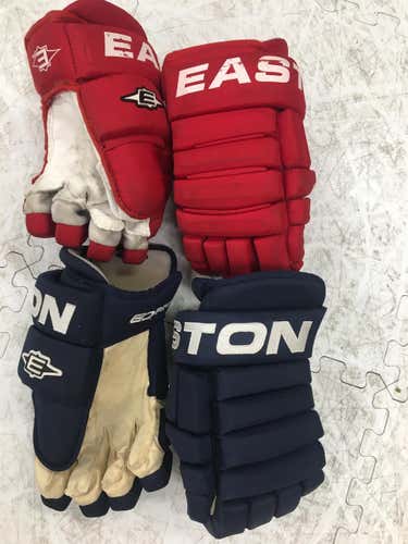 2 X Easton 13" Pro Stock Gloves Blue And Red