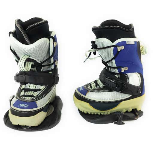 Used Kid's Size 1-2 K2 Clicker Snowboard Boots All Mountain + Bindings & Hardware