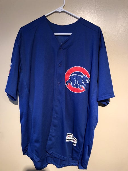 Majestic Chicago Cubs Shirt Adult Large Blue Short Sleeve Bryant 17 Red