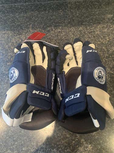Blue New Senior Langley trappers CCM Tacks 65C Gloves 14"