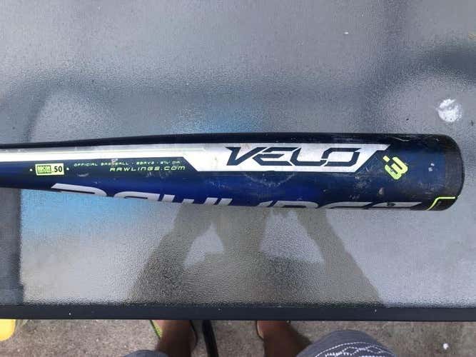 Used High School/College BBCOR Certified 2018 Rawlings Alloy Velo Bat (-3) 33"