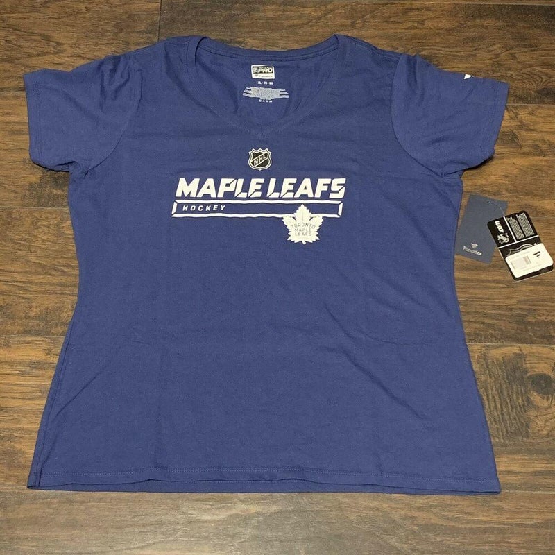 Toronto Maple Leafs NHL Fanatics Pro Women's Short Sleeve Tee Shirt Sz XL