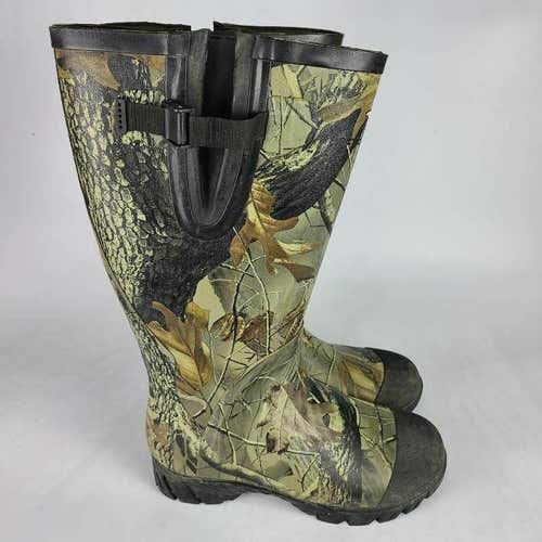 Arctic Shield Mens Hunting Boots Green Black Camouflage Buckle Waterproof 10 M