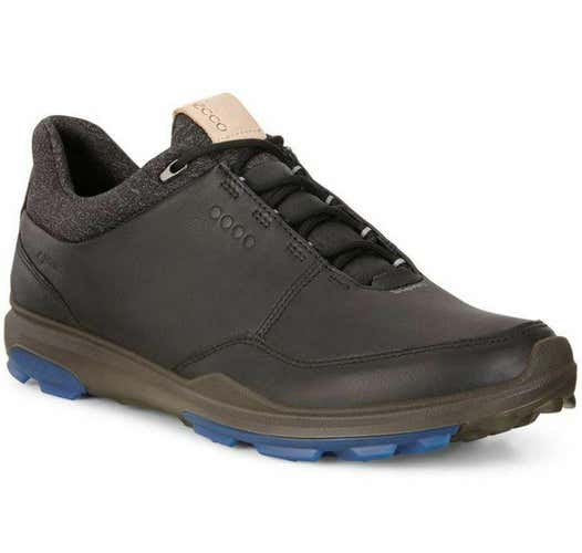 ECCO Biom Hybrid 3 Spikeless Men's Golf Shoes Size 42 Black/Blue NIB #72349