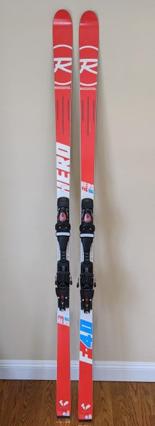 Used 2019 Rossignol Hero FIS SG Race Skis With Look Spx 15 Rockerace bindings