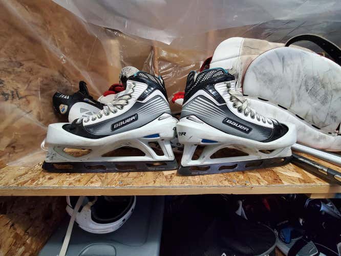 Used Senior Bauer Reactor 6000 Hockey Goalie Skates Size 10.5
