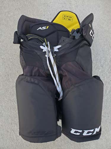 NEW AS1 BLACK SENIOR SMALL CCM PANTS