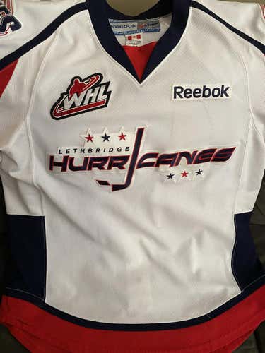 Lethbridge Hurricanes game worn Size 54 Reebok Jersey Pro Stock- White