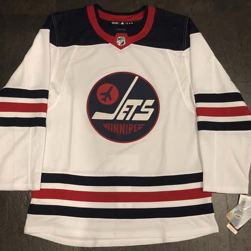 NWT Adidas AdiZero Winnipeg Jets Heritage Classic Alternate Jersey 52