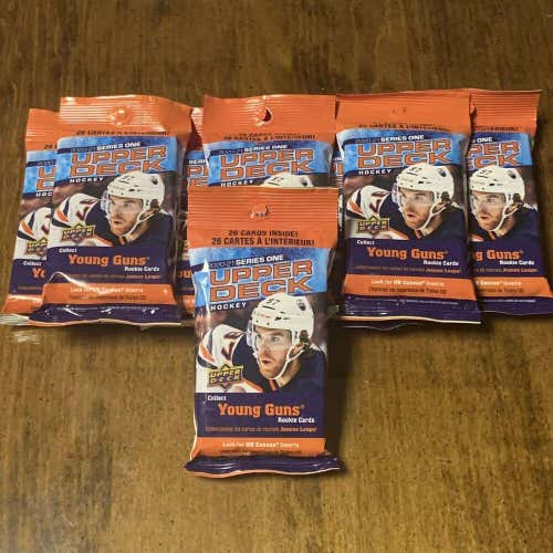 2020-21 Upper Deck Series 1 Hockey Sealed Jumbo Value 26 Card 8 Pack Lot
