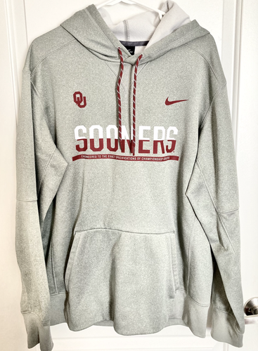 Men’s Nike Therma Fit Hoodie Adult Large - Oklahoma Sooners Team Issue