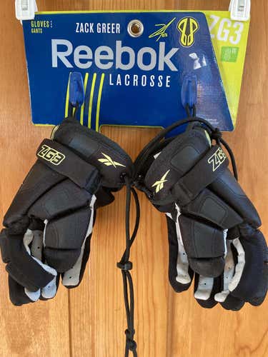 Black New Reebok 3K 8" Lacrosse Gloves