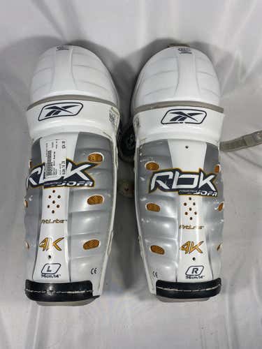 Used Reebok 4k 14" Ice Hockey Shin Guards