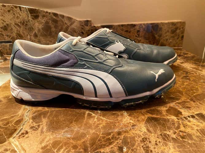 Gray Men's Size 13 (Women's 14) Puma Golf Shoes