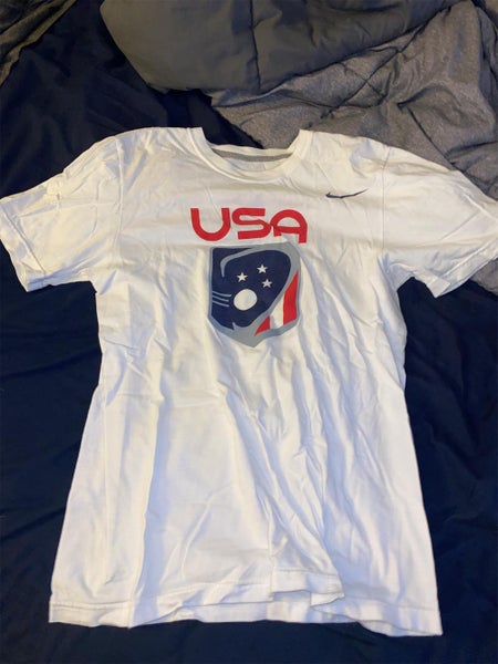 USA Lacrosse White Adult Small Nike Shirt