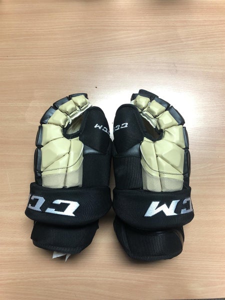 CCM Pro Stock Gloves 14" - Black/Tan Penguins