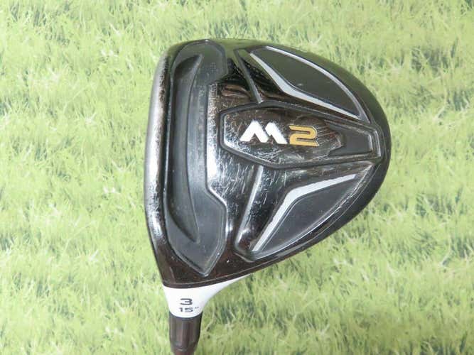 LH * Taylormade 2016 M2 * 15* 3 Wood Matrix Red Tie STIFF