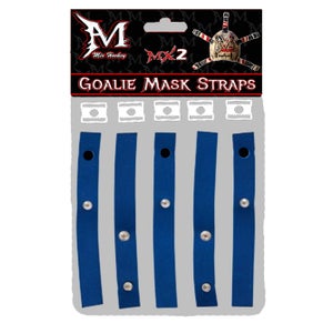 Mix Hockey (MX2) Goalie mask helmet Outside backplate straps (BLUE)