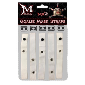 Mix Hockey (MX2) Goalie mask helmet Outside backplate straps - WHITE
