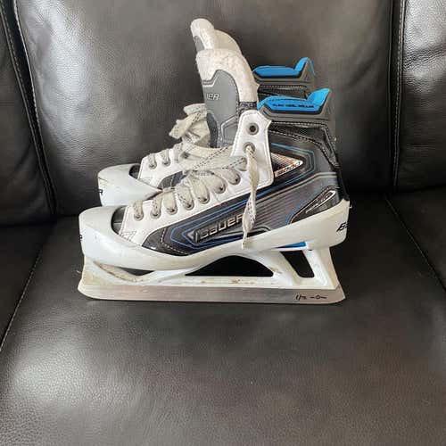 Senior Bauer Reactor 9000 Regular Width  Size 9.5 Goalie Skates
