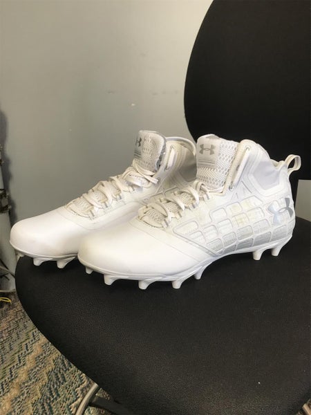 White Unisex Molded Cleats High Top