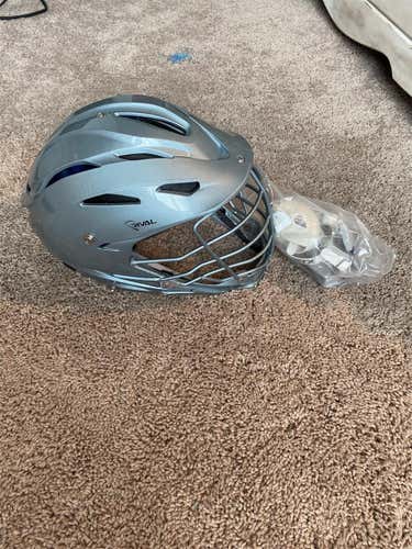 New Silver Adult Player's STX Rival Helmet (L/XL)