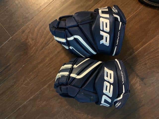 Blue Used Senior Bauer Vapor X100 Gloves 13"