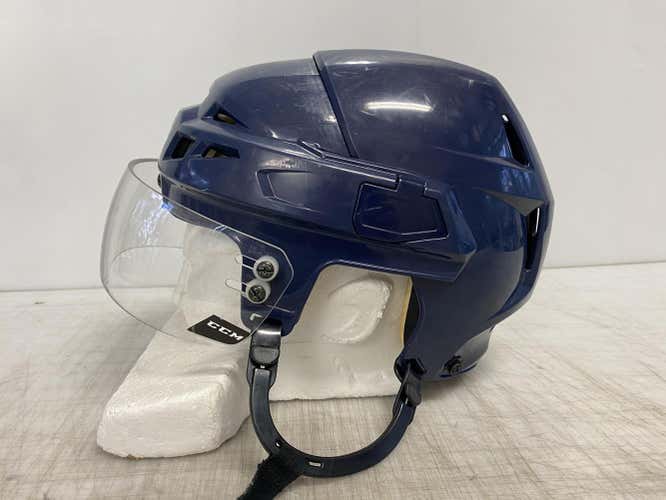 CCM Vector V08 Pro Stock Hockey Helmet Medium Navy Blue CCM Visor 8330