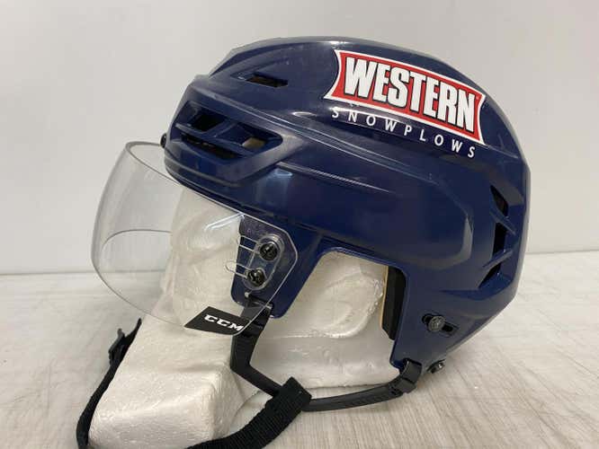 CCM Resistance 110  Pro Stock Hockey Helmet Medium Navy Blue CCM Visor 8345