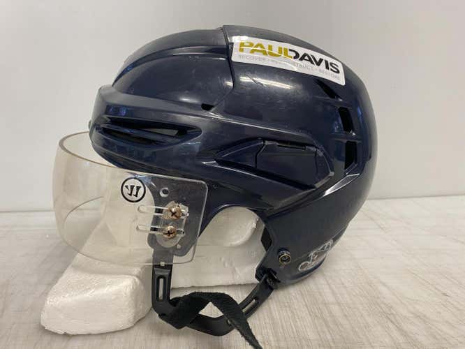 Warrior Covert PX2 Pro Stock Hockey Helmet Large Navy Blue Warrior Visor 8348