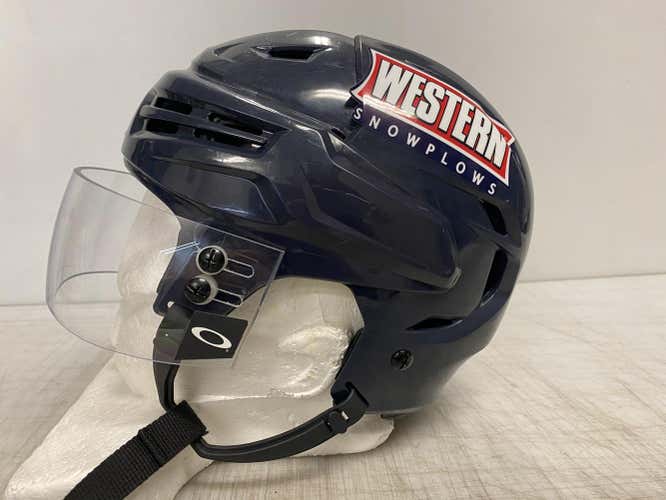 Bauer Re-Akt Pro Stock Hockey Helmet Small Navy Blue Oakley Visor 8353